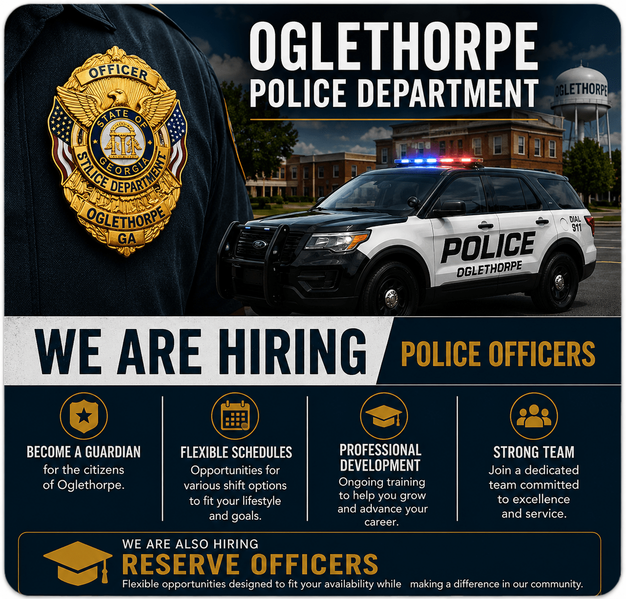 Hiring Police Officers – Full or Part Time